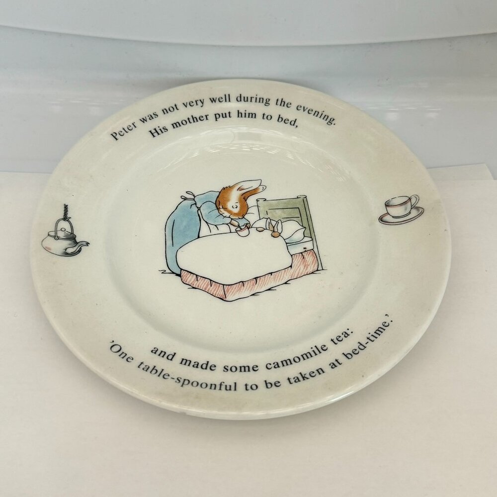 Peter Rabbit Saucer Plate and Bowl Set Vintage Wedgwood Collectible